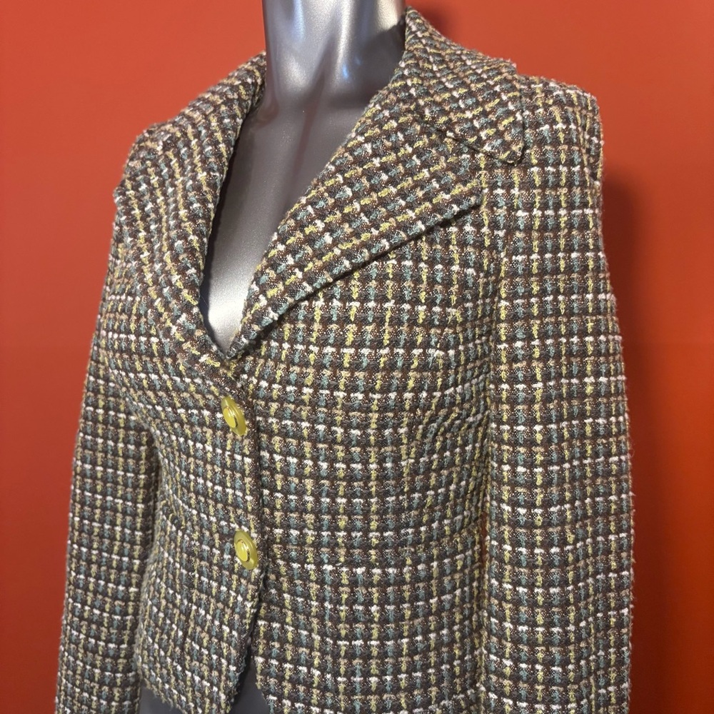 United Colors Of Benetton Women's Multicolor Tweed Blazer